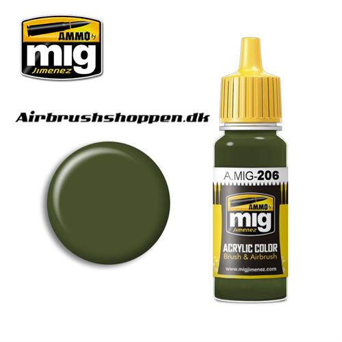 A.MIG-206 BS641 DARK GREEN FS 34079 RLM 81 